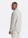 Ombre Clothing Pánska bavlnená košeľa REGULAR FIT s jemnými prúžkami Ombre Clothing