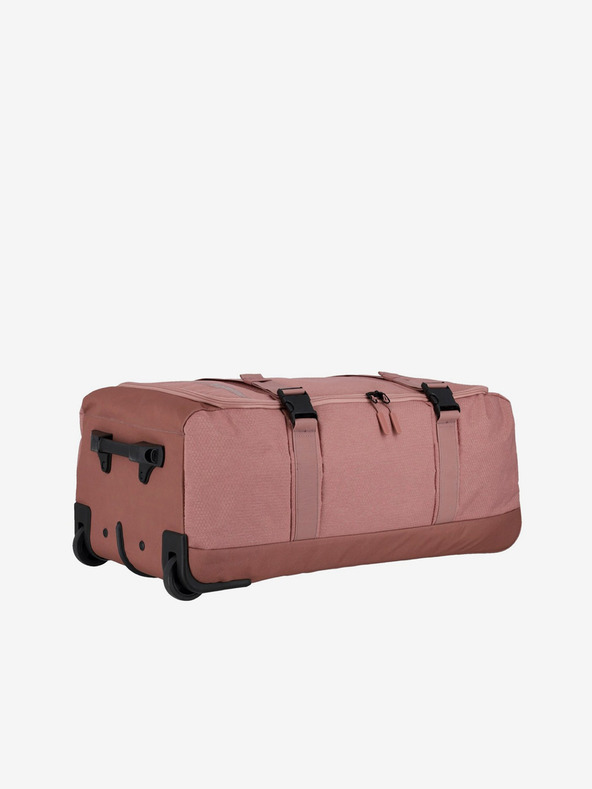Travelite Ružová taška Travelite Kick Off Wheeled Duffle Bag L Rosé