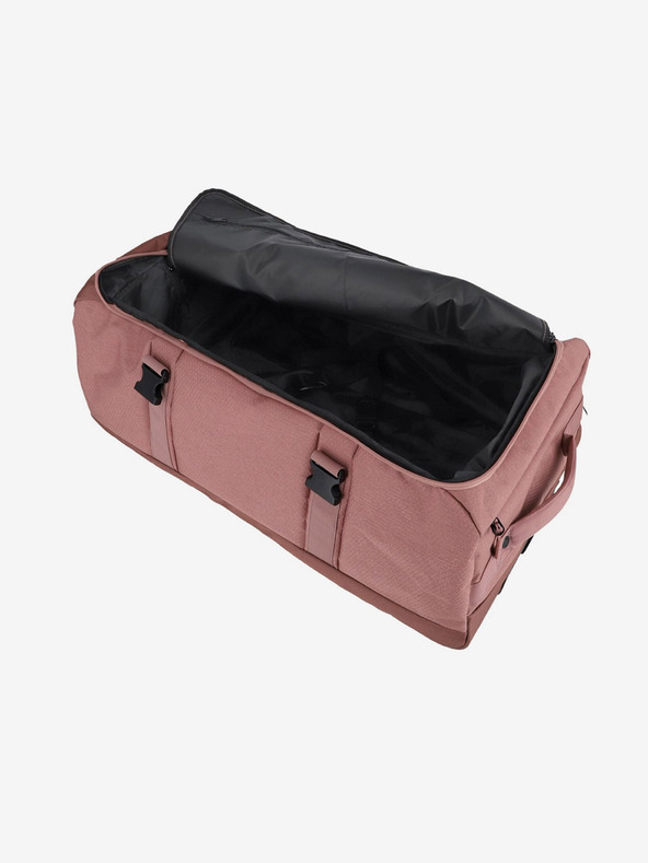 Travelite Ružová taška Travelite Kick Off Wheeled Duffle Bag L Rosé