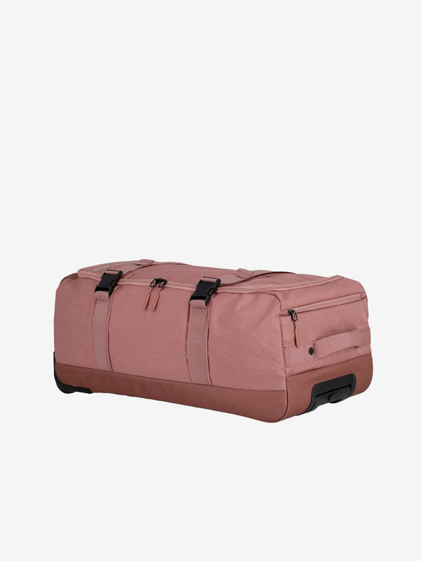 Travelite Ružová taška Travelite Kick Off Wheeled Duffle Bag L Rosé
