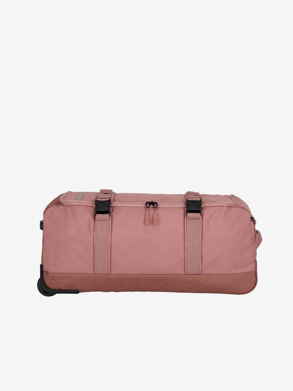Travelite Ružová taška Travelite Kick Off Wheeled Duffle Bag L Rosé
