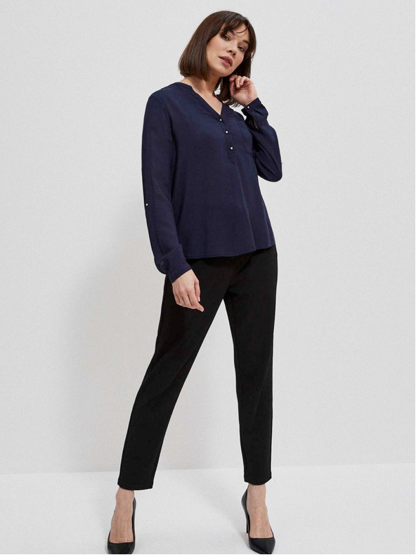 Moodo Tmavomodrá dámska košeľa Moodo