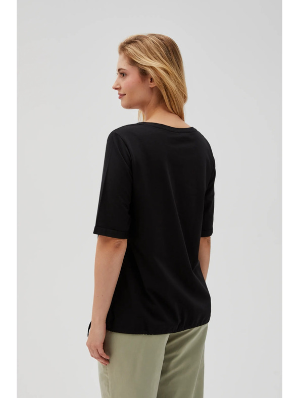 Moodo Dámske tričko čierne Moodo