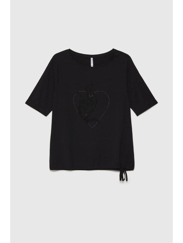 Moodo Dámske tričko čierne Moodo