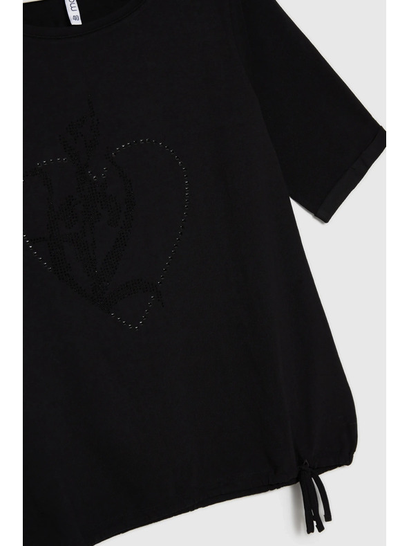 Moodo Dámske tričko čierne Moodo