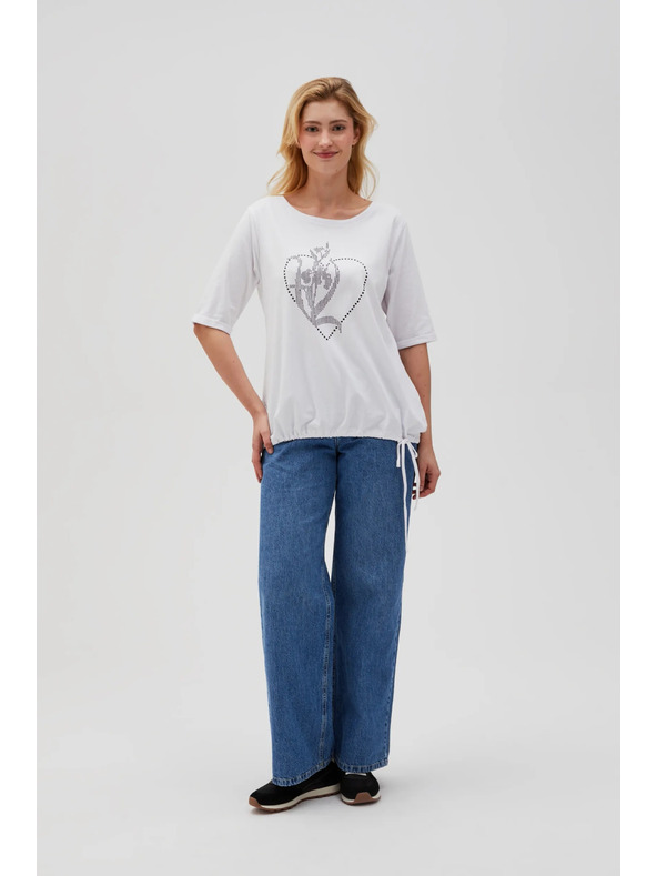 Moodo Dámske biele tričko Moodo