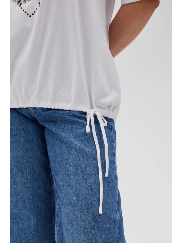 Moodo Dámske biele tričko Moodo