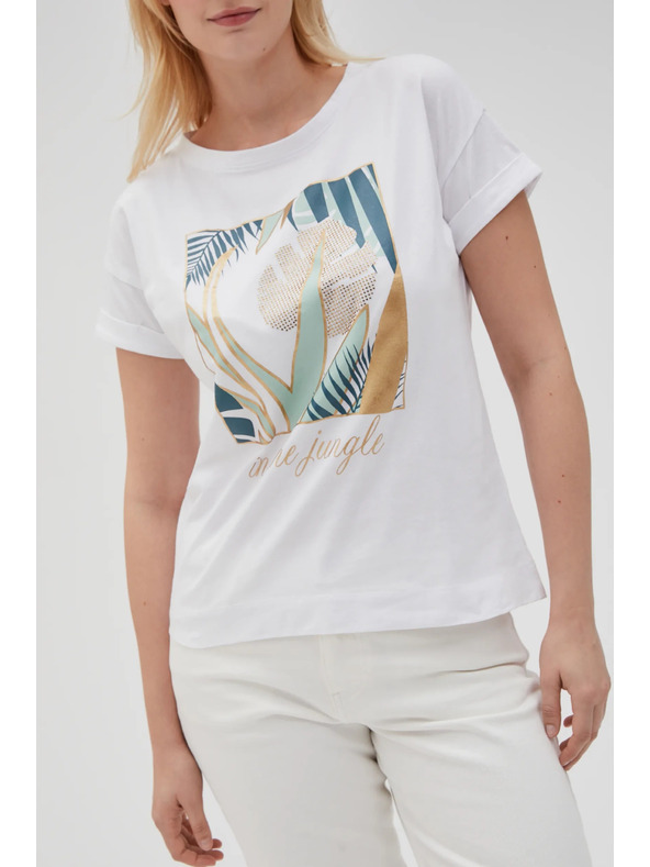 Moodo Women's White T-Shirt Moodo