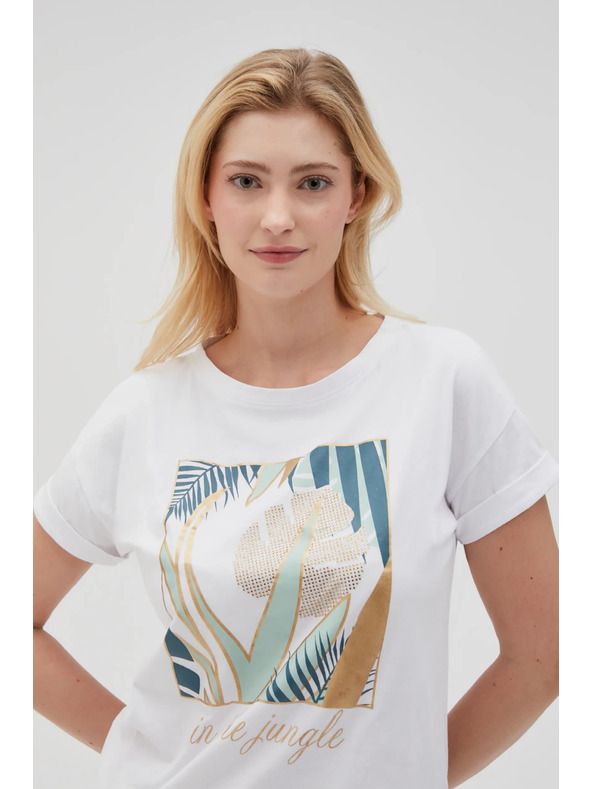 Moodo Women's White T-Shirt Moodo