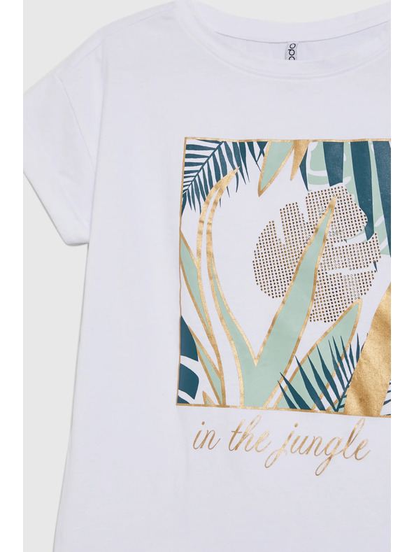 Moodo Women's White T-Shirt Moodo