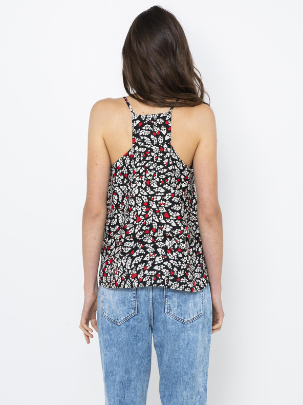 CAMAIEU Čierny vzorovaný top CAMAIEU