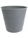 Casa de Engel Obal na kvetináč - ekologický plast, sivý kvetinový, 0/24