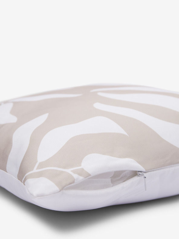 Kaemingk Bielo-béžový vonkajší vankúš Kaemingk