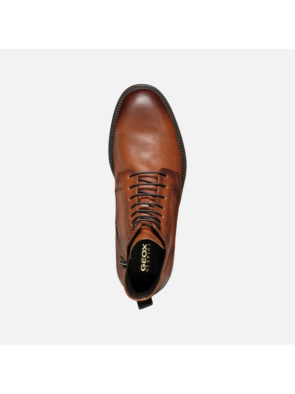 Geox Hnedé pánske členkové topánky Geox Tiberio
