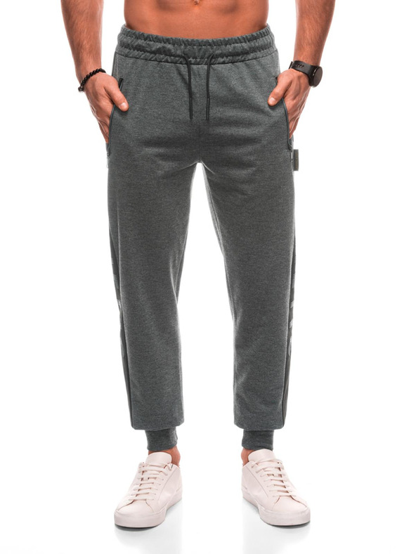 Edoti Pánske tepláky 1506P - sivé OTHER