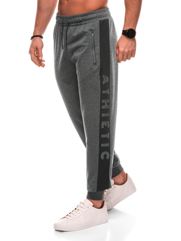 Edoti Pánske tepláky 1506P - sivé OTHER