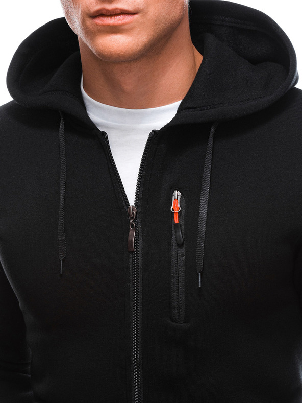 Edoti Pánska mikina s kapucňou 1539B - čierna OTHER