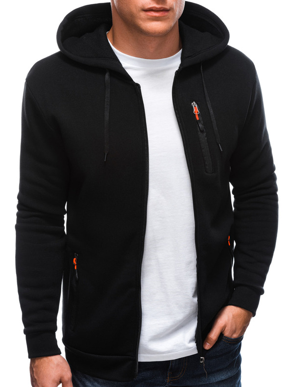 Edoti Pánska mikina s kapucňou 1539B - čierna OTHER