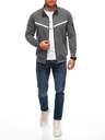 Edoti Pánska mikina na zips B1708 - sivá OTHER