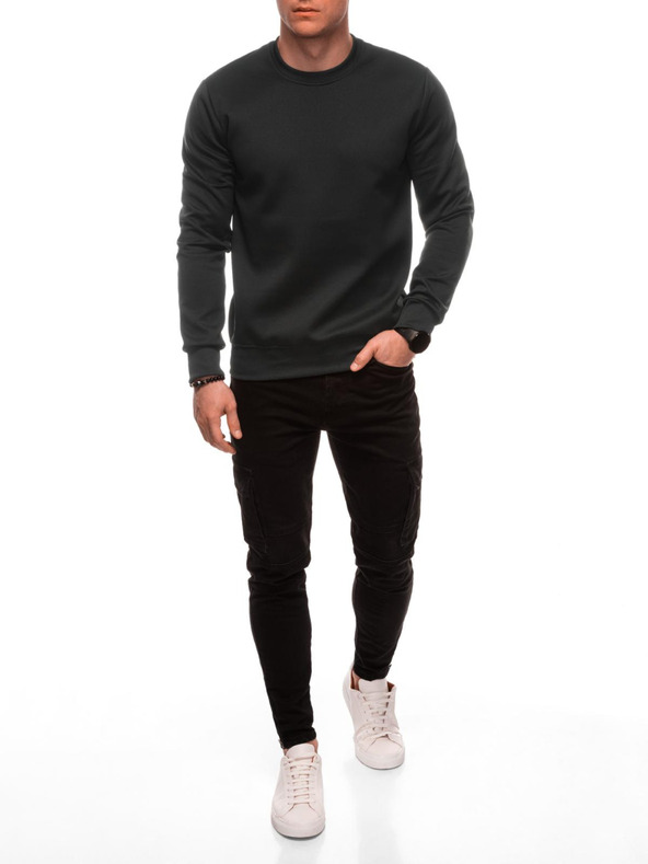 Edoti Pánska mikina s kapucňou B1710 - čierna EDOTI