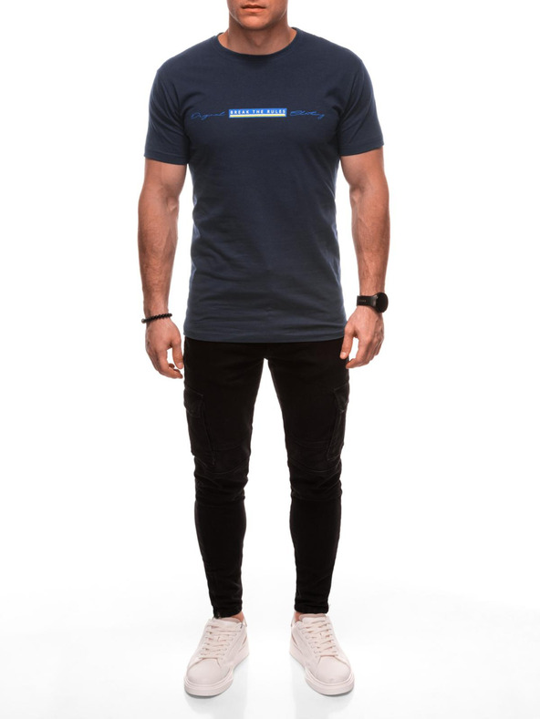 Edoti Pánske tričko s potlačou S2033 - biele OTHER