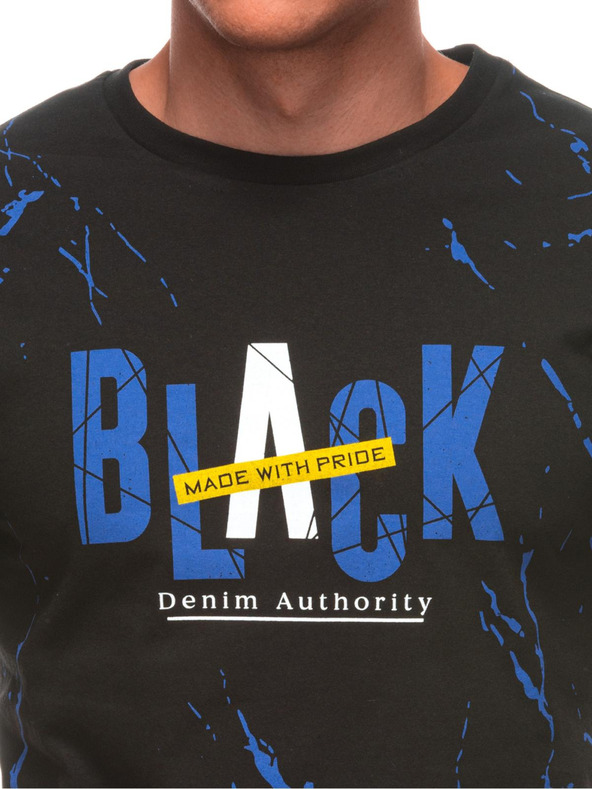 Edoti Pánske tričko s potlačou S2028 - čierne OTHER