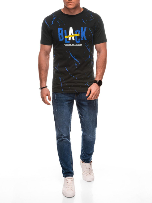 Edoti Pánske tričko s potlačou S2028 - čierne OTHER