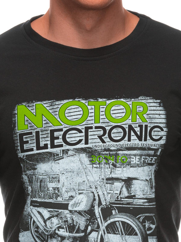 Edoti Pánske tričko s potlačou 1982S - tmavomodrá OTHER