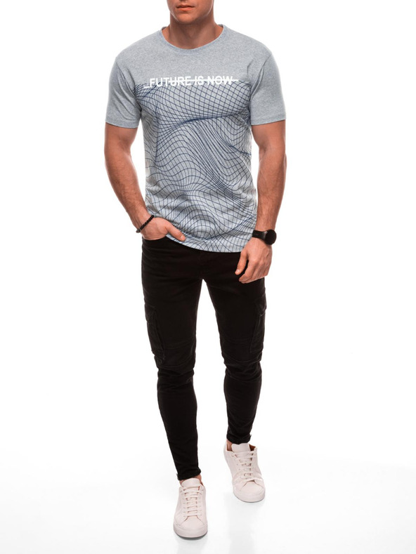 Edoti Pánske tričko s potlačou S2033 - biele OTHER