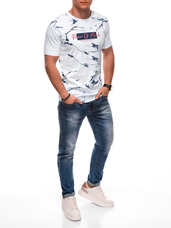 Edoti Pánske tričko s potlačou 1982S - tmavomodrá OTHER