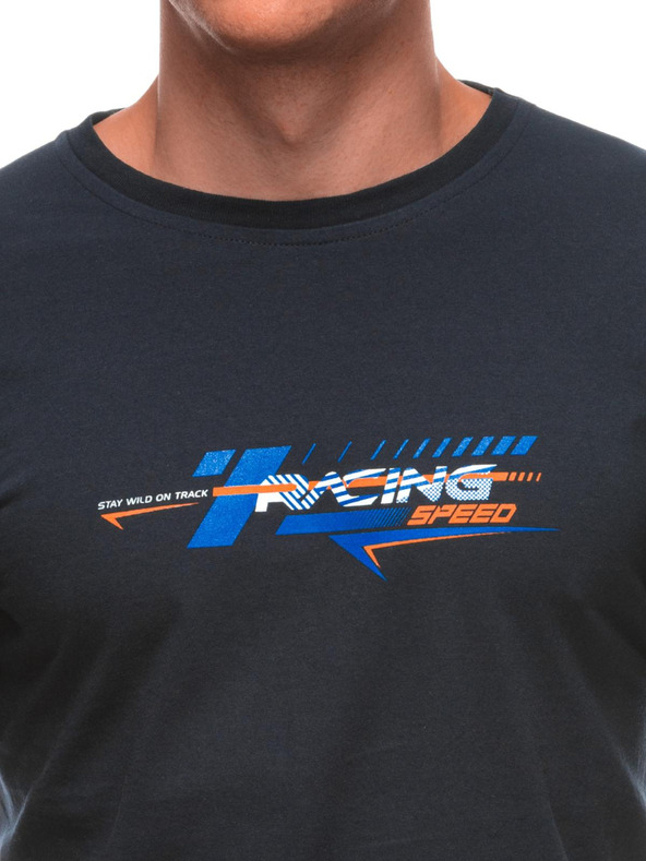 Edoti Pánske tričko s potlačou 1982S - tmavomodrá OTHER