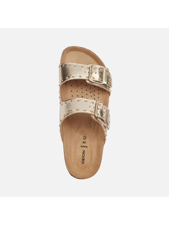 Geox Zlaté dámske papuče Geox Brionia R