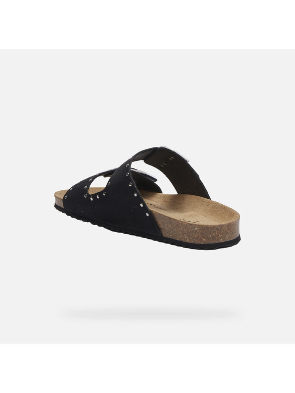 Geox Čierne dámske šľapky Geox Brionia R