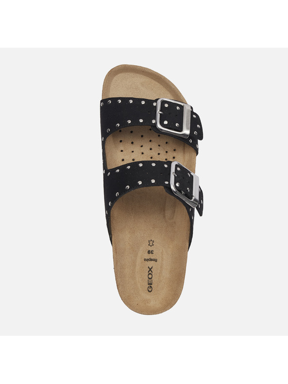 Geox Čierne dámske šľapky Geox Brionia R