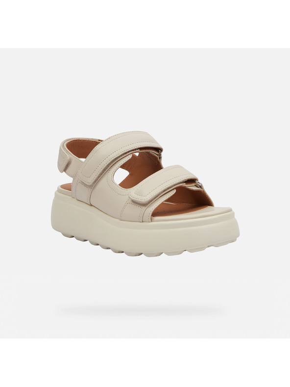 Geox Krémové dámske sandále Geox Spherica EC4.1 S