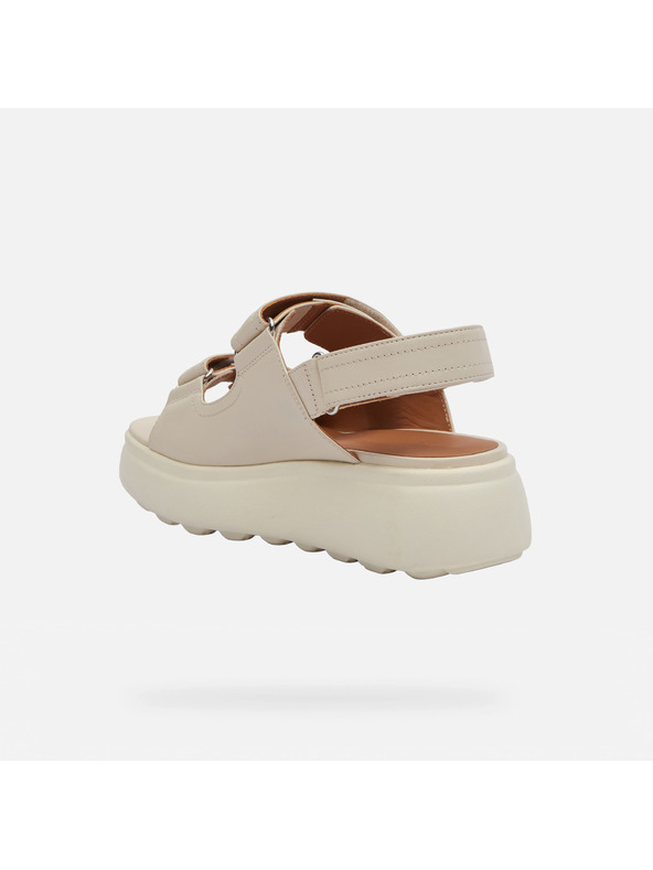 Geox Krémové dámske sandále Geox Spherica EC4.1 S