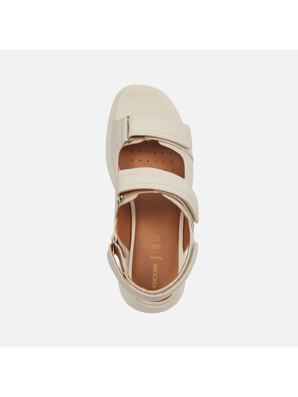 Geox Krémové dámske sandále Geox Spherica EC4.1 S