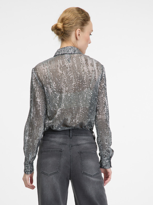 Orsay Strieborná dámska blúzka s golierom ORSAY