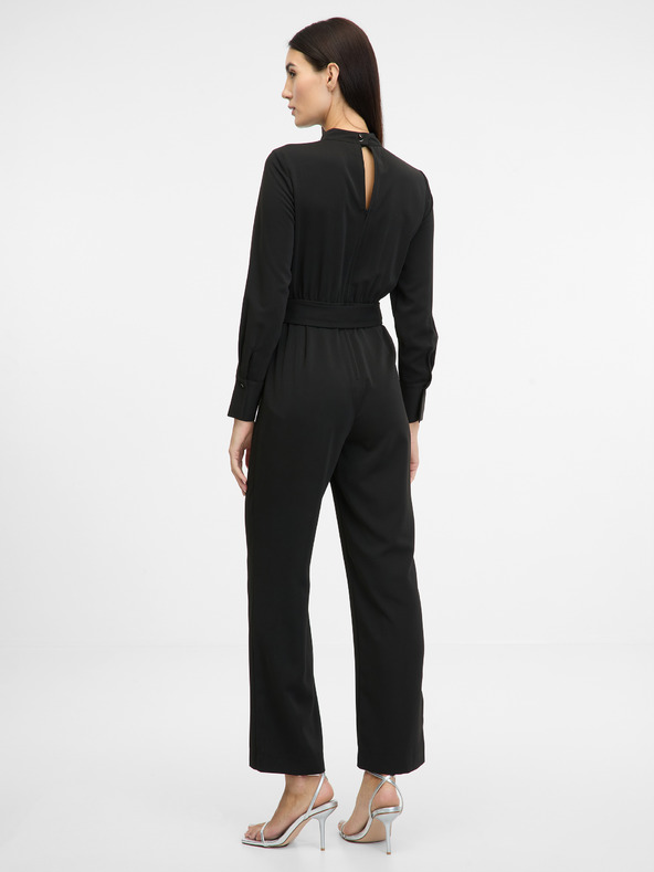 Orsay Čierny dámsky overal s dlhým rukávom ORSAY