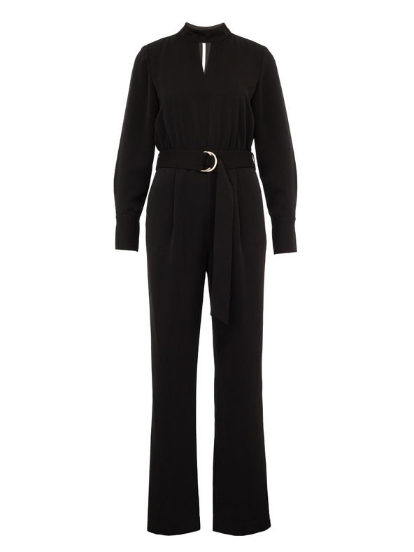 Orsay Čierny dámsky overal s dlhým rukávom ORSAY