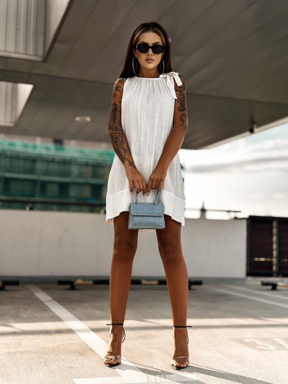 Edoti Dámske mini šaty DLR106 - ružové OTHER