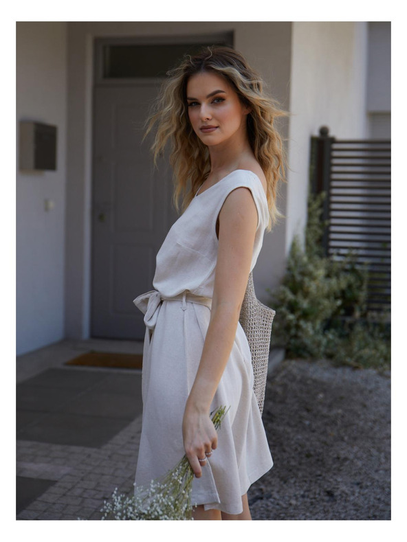 Edoti Dámske mini šaty DLR106 - ružové OTHER