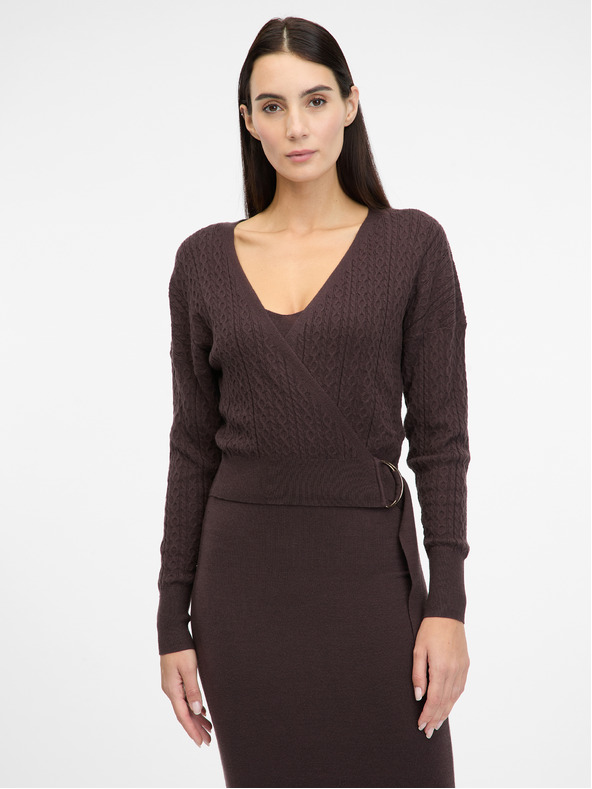 Orsay Hnedé dámske midi šaty ORSAY