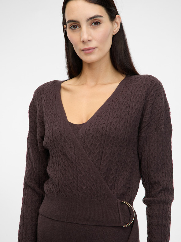 Orsay Hnedé dámske midi šaty ORSAY