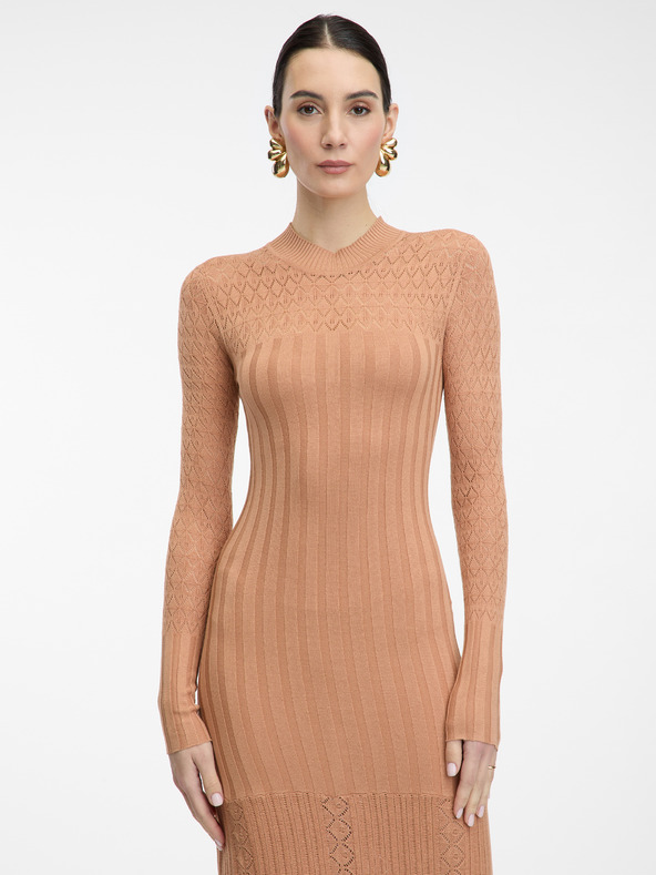 Orsay Svetlo hnedé dámske maxi šaty ORSAY