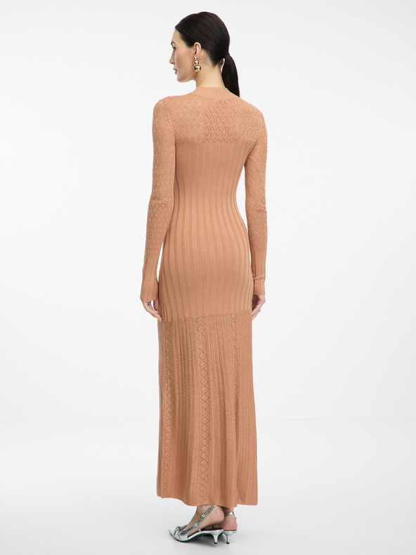 Orsay Svetlo hnedé dámske maxi šaty ORSAY