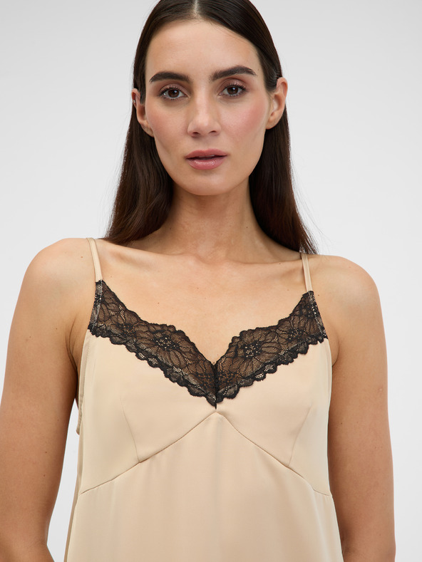 Orsay Svetlo hnedé dámske midi šaty ORSAY