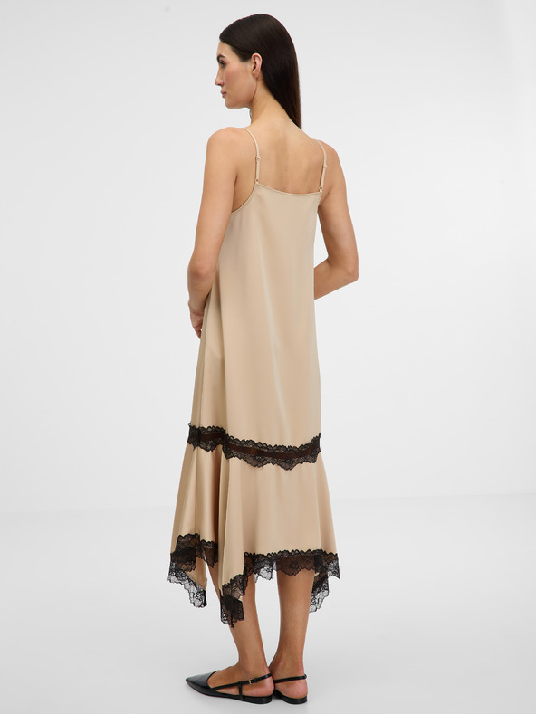 Orsay Svetlo hnedé dámske midi šaty ORSAY