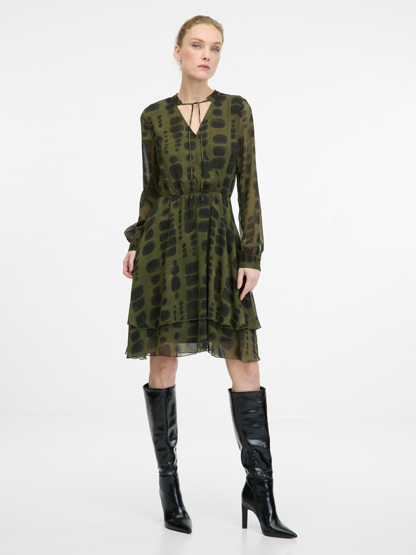 Orsay Zelené dámske šaty ku kolenám ORSAY