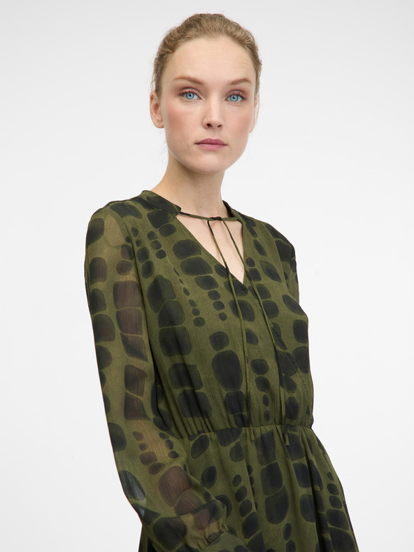 Orsay Zelené dámske šaty ku kolenám ORSAY